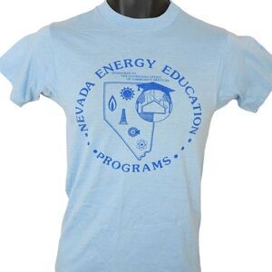 Nevada Energy Education T Shirt Mens Size XS Vintage 80s Governor Made In USA